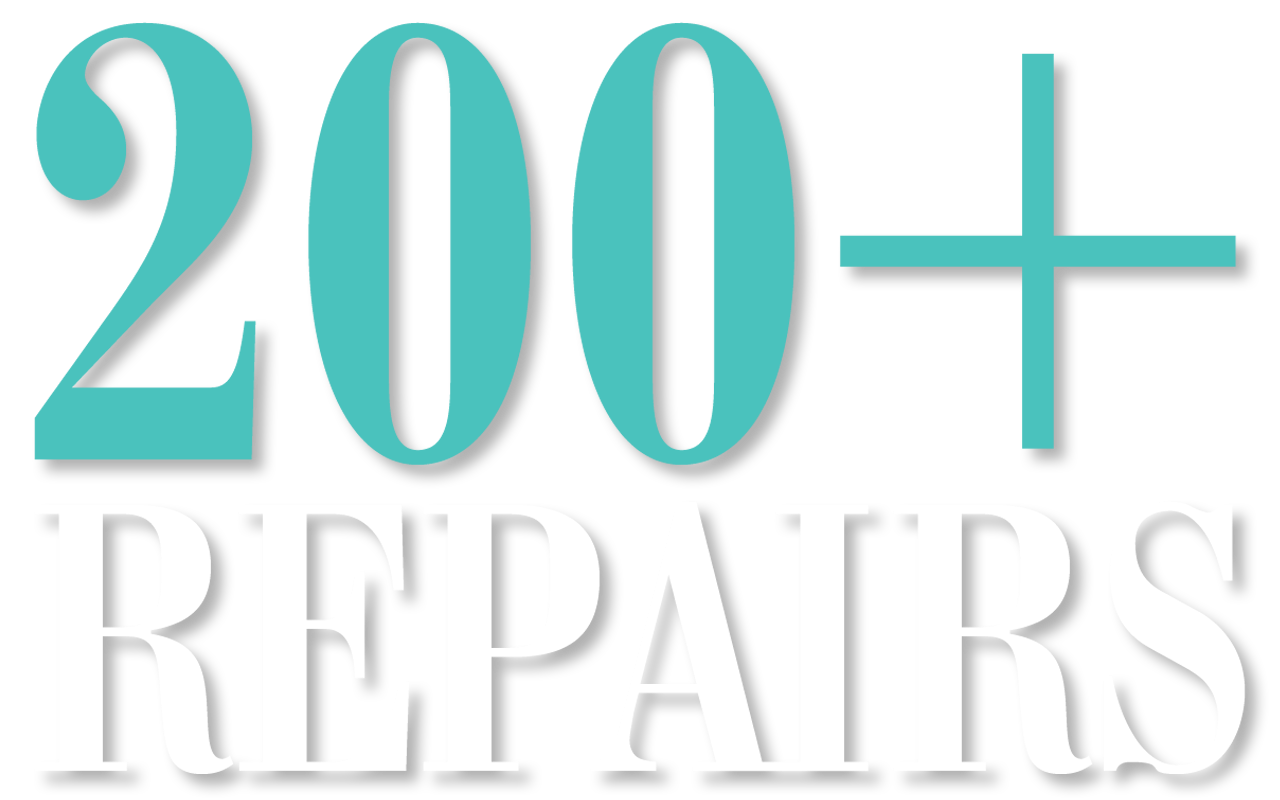 200+ repairs